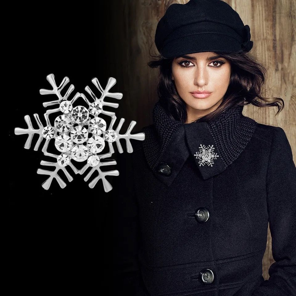 Брошь в виде снежинки - купить с доставкой по выгодным ценам в интернет ...