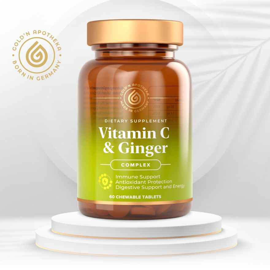 GOLDN APOTHEKA Витамин С с имбирем (Chewable Vitamin C & Ginger ...