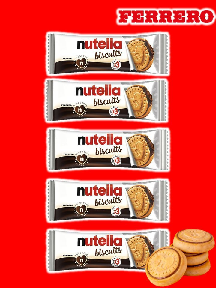 Бисквитное печенье Ferrero Nutella Biscuits 5 уп по 41,4гр #1