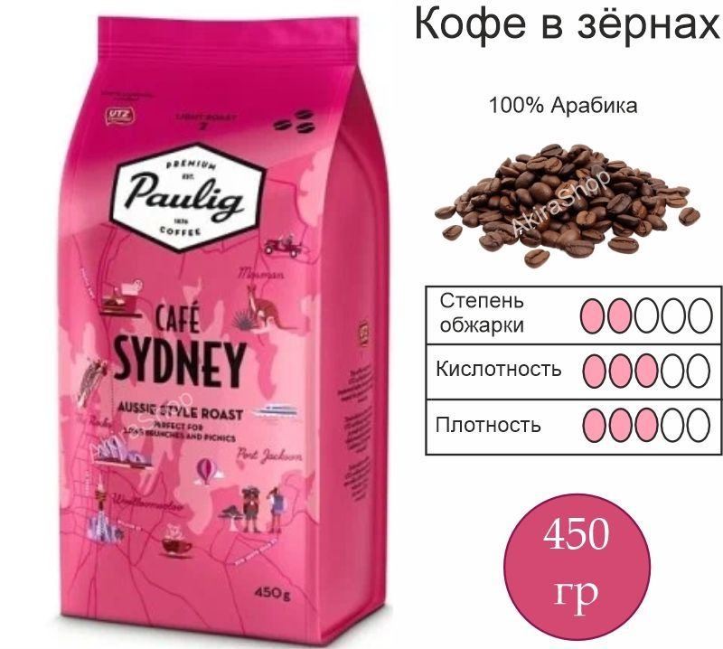 Кофе зерновой Paulig Cafe Sydney, 450 гр. Финляндия #1