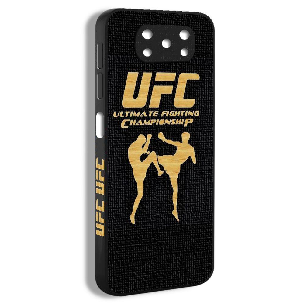 чехол для смартфона Подходит для xiaomi poco x3 pro Черный силуэт логотипа  боя UFC MBB19