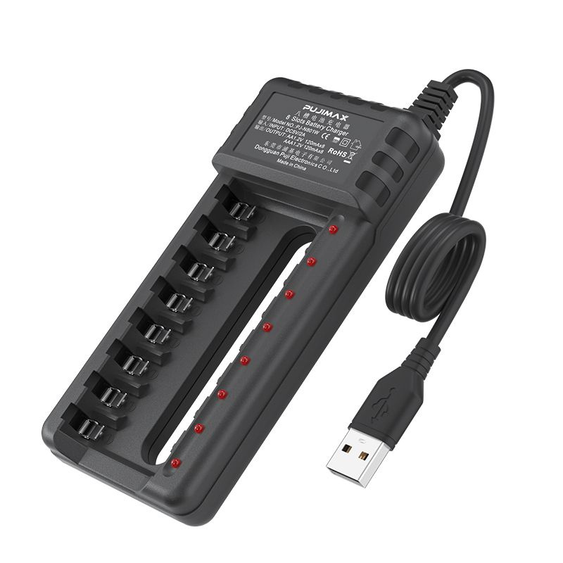 Зарядное устройство для аккумуляторной батареи PUJIMAX, USB-выход, 8 ...