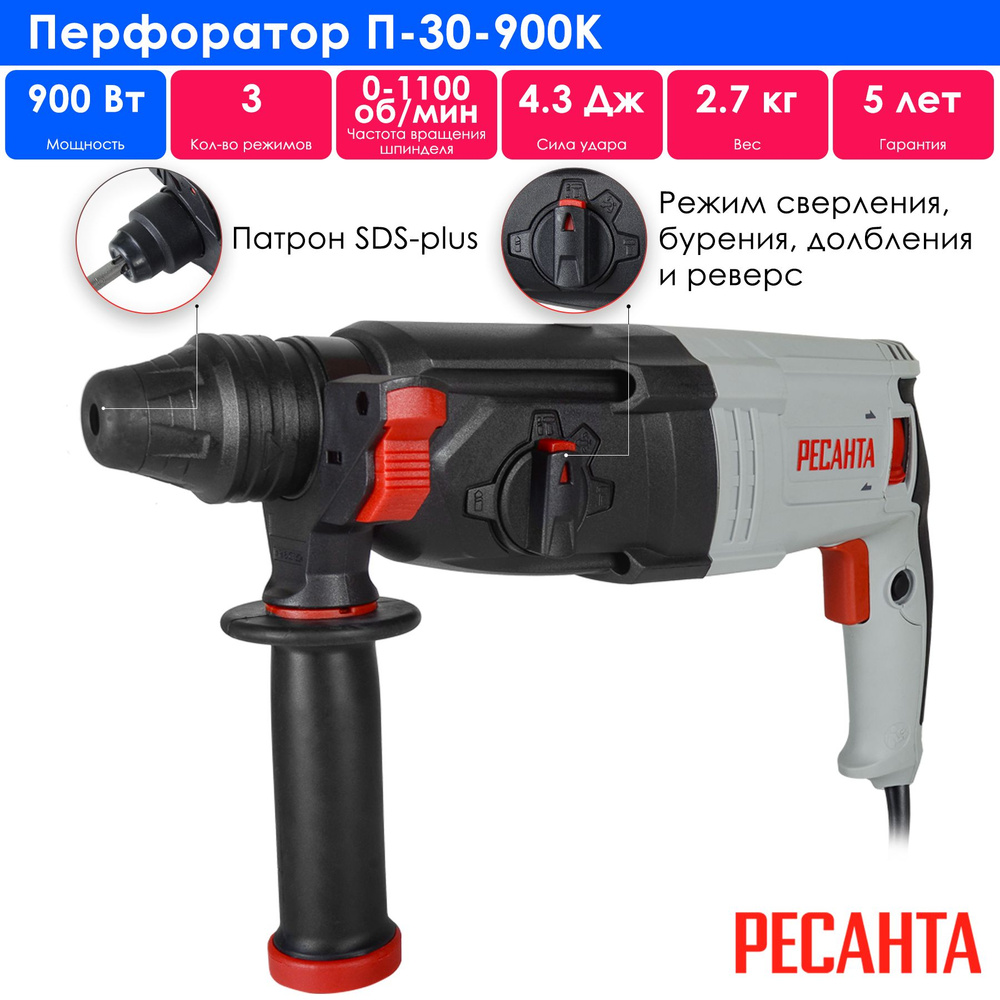 Перфоратор П-30-900К Ресанта #1