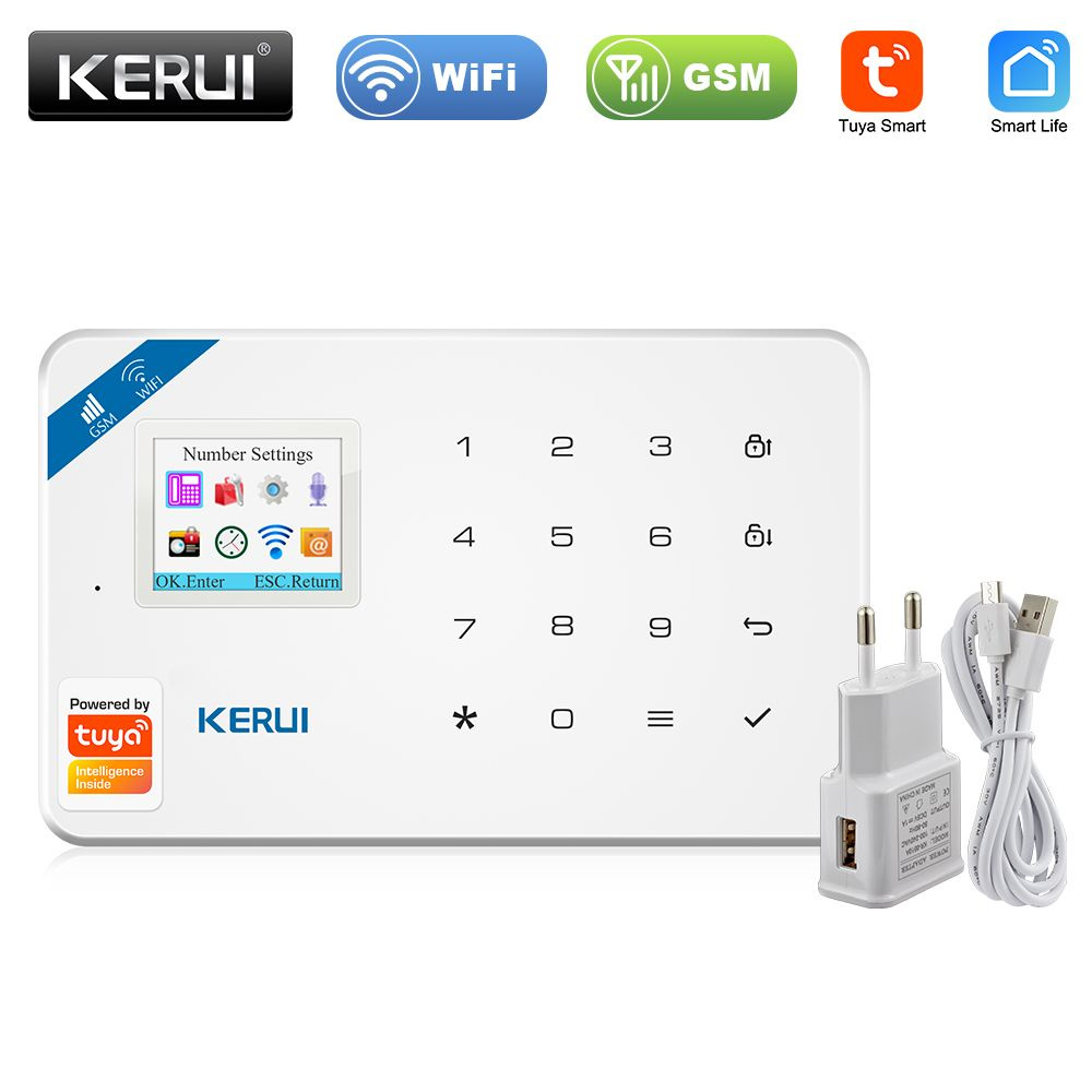 Тревога kerui w181 tuya умный дом wifi gsm сигнализация охранная домашняя  приложение управление датчиком движения 6 языков купить по доступной цене с  доставкой в интернет-магазине OZON (1429330208)