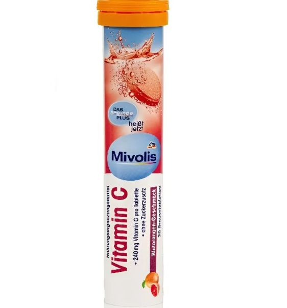 Mivolis Vitamin C Витамин C Растворимые таблетки 240 мг со вкусом апельсина, 20 шт  #1