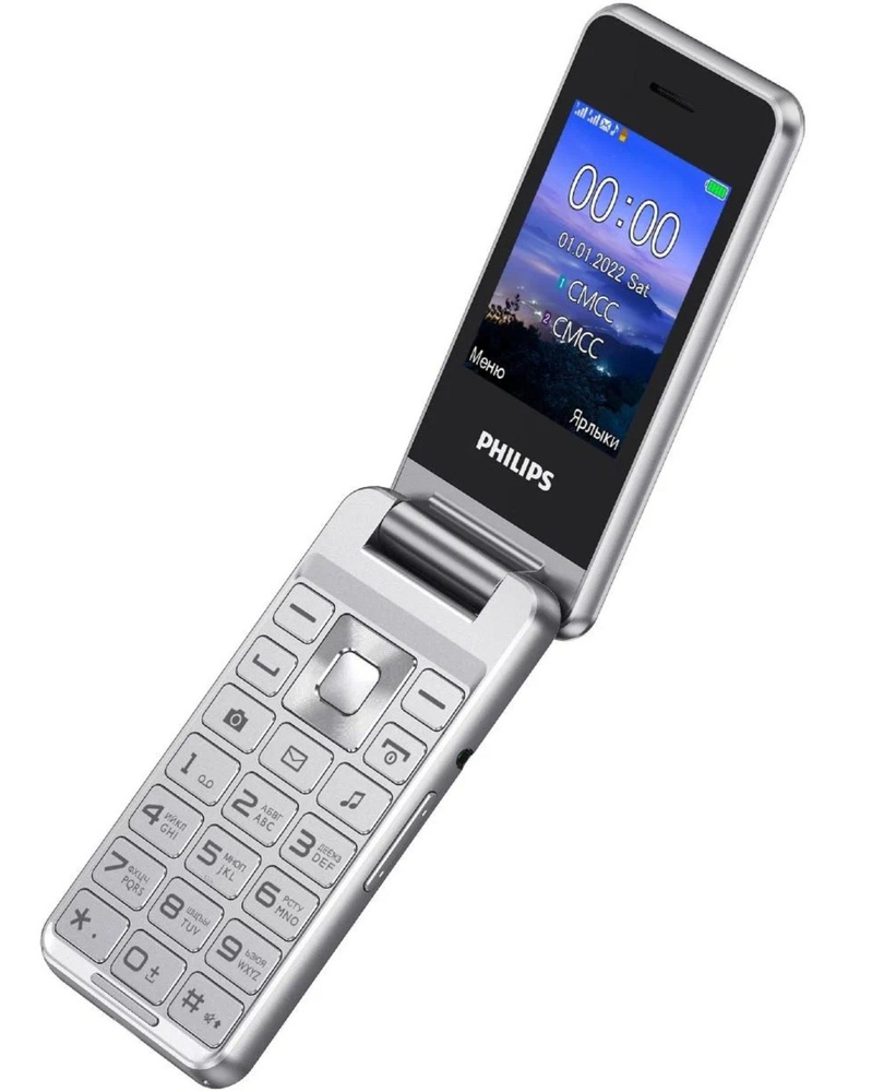 Мобильный телефон Philips Xenium E2601 серебристый, серебристый ...