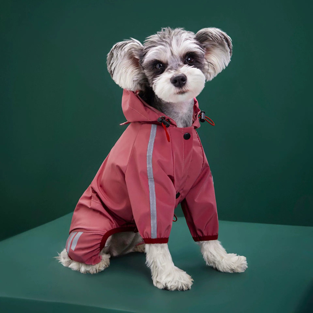 Дождевик для собак мелких пород и кошек Arnydog "Лапка", розовый, L (30 ...