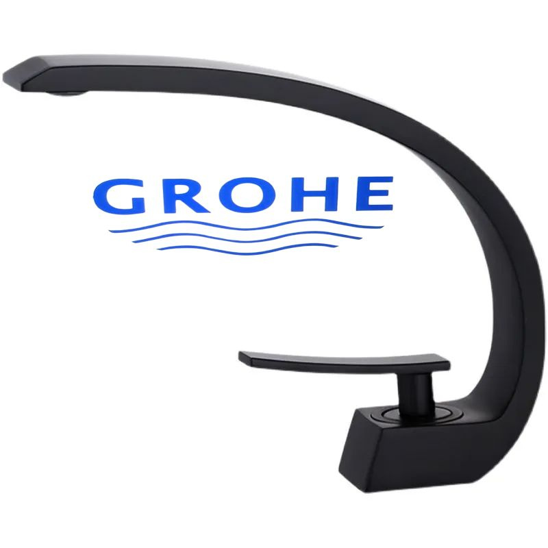 Смеситель для горячей и холодной воды GROHE copper black для раковины  #1