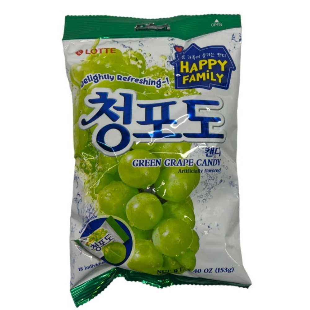 Карамель с соком зеленого винограда Lotte Green Grape Candy 153 г #1