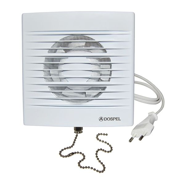 Вытяжной вентилятор D100мм с проводом, выключателем, индикацией настенный/потолочный.  #1