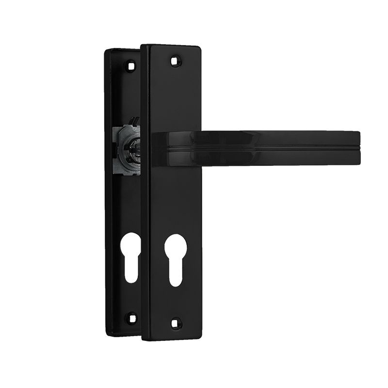 Ручка дверная на планке НОРА-М 706К-55 мм, комплект, Черный  #1