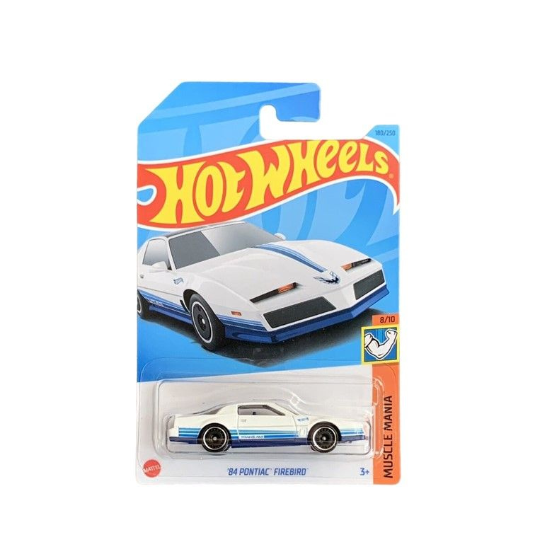 HKK92 Машинка металлическая игрушка Hot Wheels коллекционная модель 84 Pontiac Firebird белый  #1