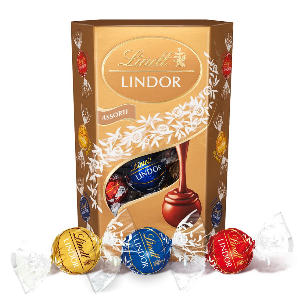 Шоколадные конфеты Lindt LINDOR ассорти три шоколада 200гр (Италия)  #1