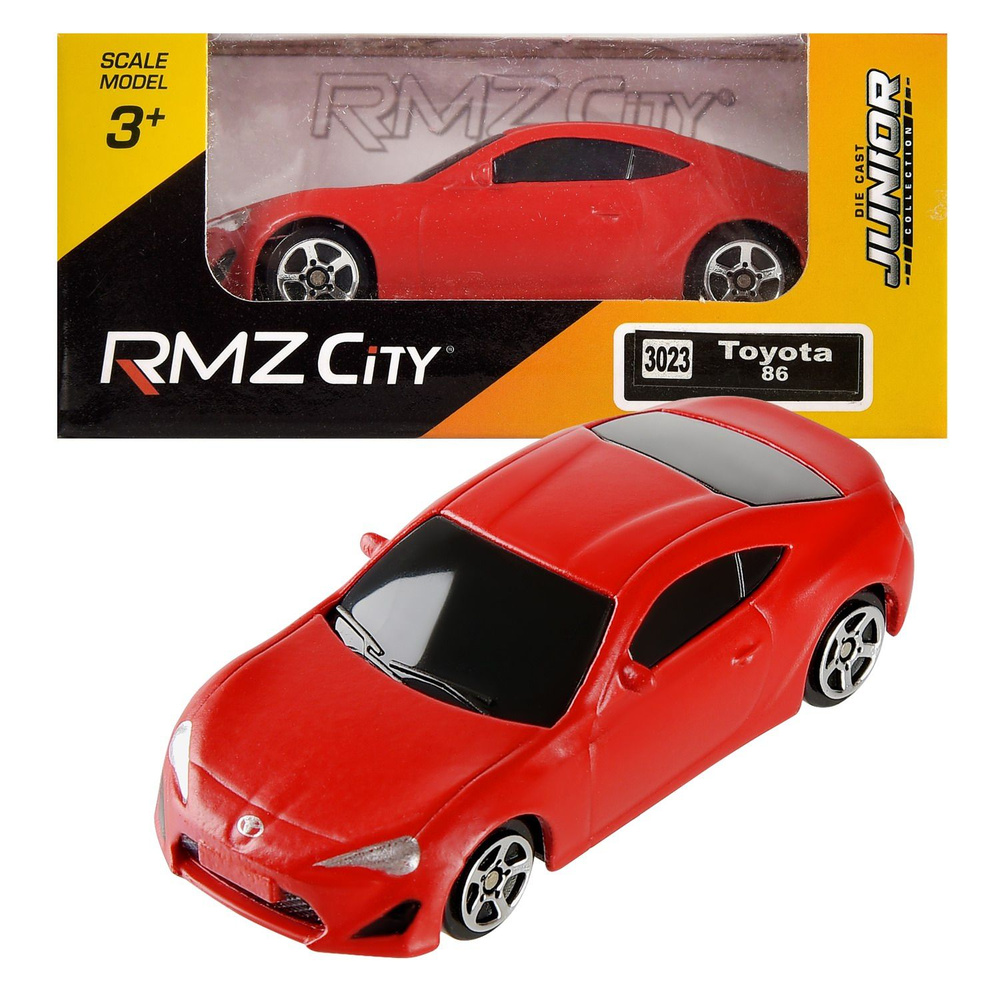 Машина металлическая RMZ City 1:64 Toyota 86, без механизмов, красный матовый  цвет, - купить с доставкой по выгодным ценам в интернет-магазине OZON  (1312383562)