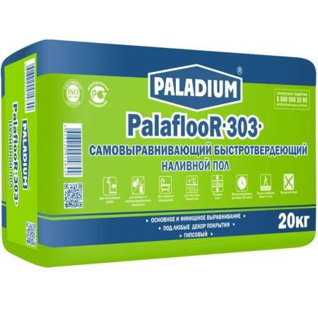 Наливной пол самовыравнивающий быстротвердеющий 20кг Palafloor-303 60 PALADIUM (1шт)  #1