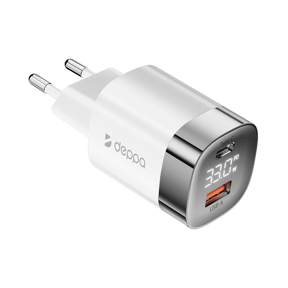 Сетевое зарядное устройство Deppa Wall Charger GaN, 33 Вт, USB 3.0 Type-A,  USB Type-C, Power Delivery, Quick Charge 3.0 - купить по выгодной цене в  интернет-магазине OZON (1313751958)