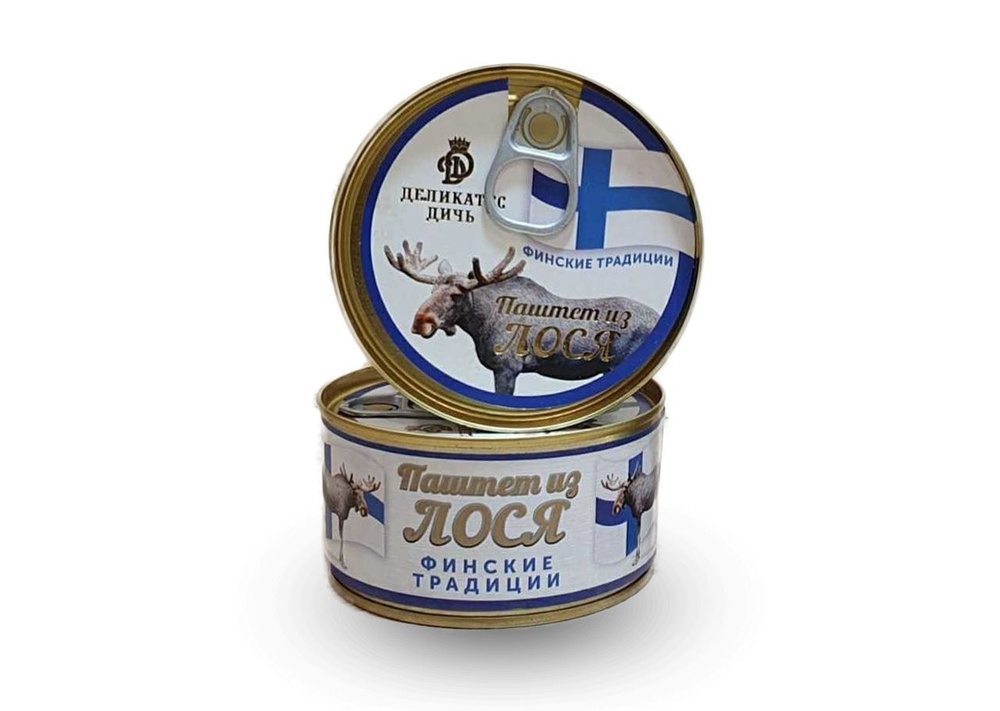 Паштет из мяса лося "Финские традиции", консервы паштетные кусковые стерилизованные  #1