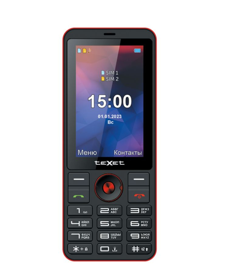 Texet Мобильный телефон Мобильный телефон teXet TM-321, черно-серый, красный  #1