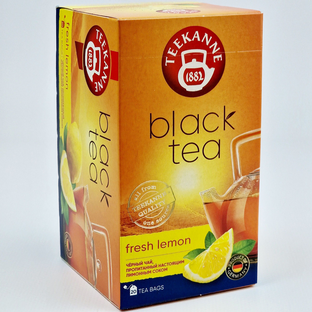 Чай черный Teekanne Fresh Lemon с лимоном ароматизированный в пакетиках ...