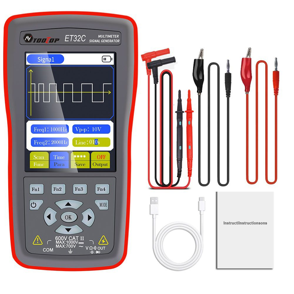 TOLTOP 2in1 Автомобильный генератор сигналов Мультиметр 2,8-дюймовый цветной