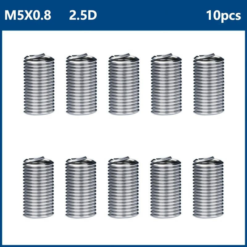 Набор резьбовых вставок M5x0,8, 2,5D, 10 предметов, для восстановления резьбы  #1