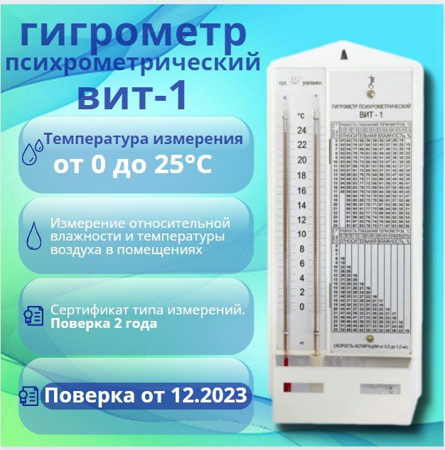 Гигрометр с поверкой Вит-1 (от 0 до 25 С) купить на OZON по низкой цене ...