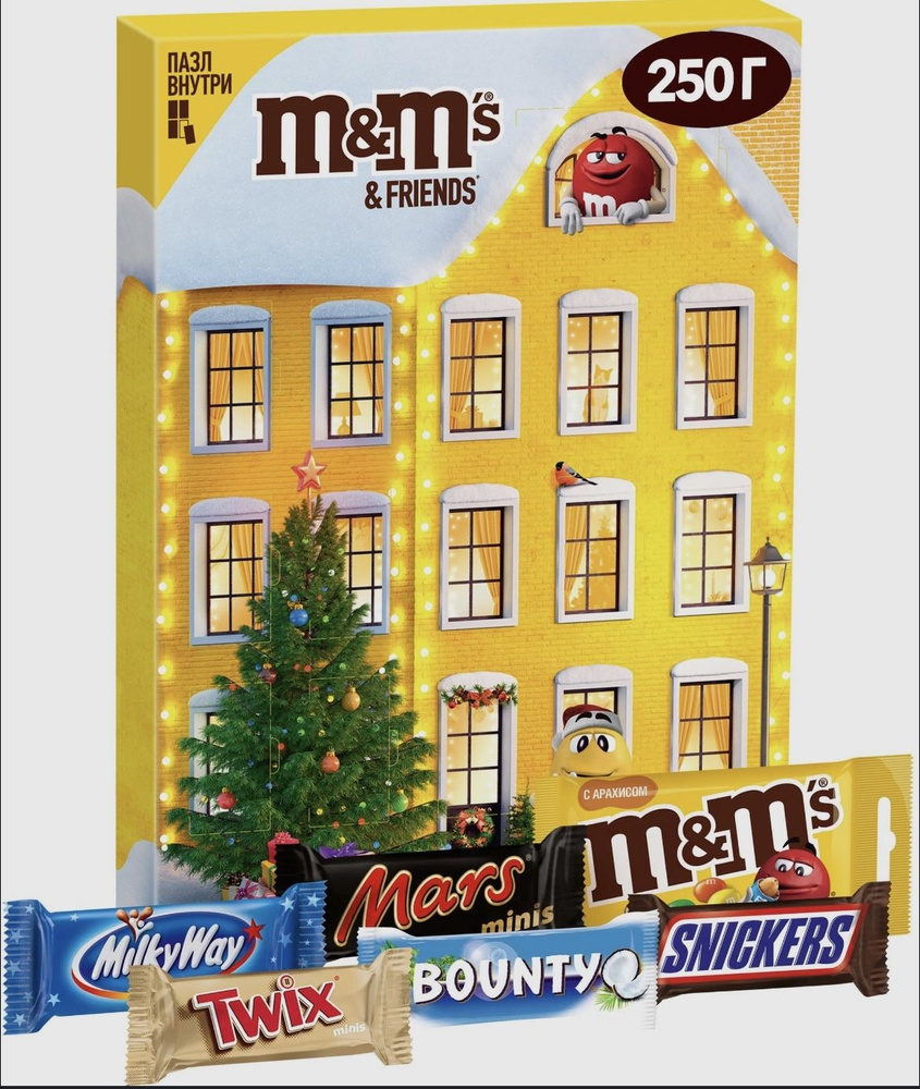 Адвент календарь M&M s шоколадный подарочный набор - купить с доставкой по  выгодным ценам в интернет-магазине OZON (1337554878)