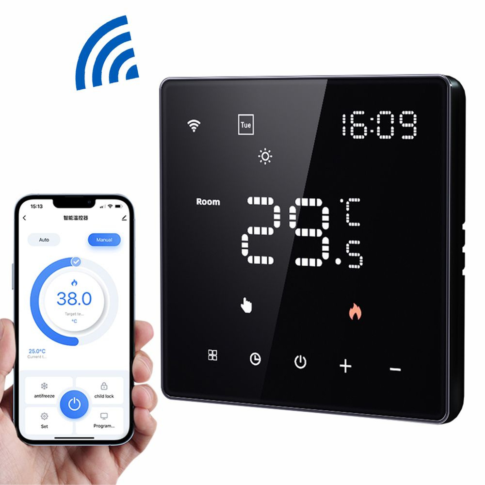 Умный Wi-Fi термостат для подогрева воды ЖК-панель контроля температуры ...