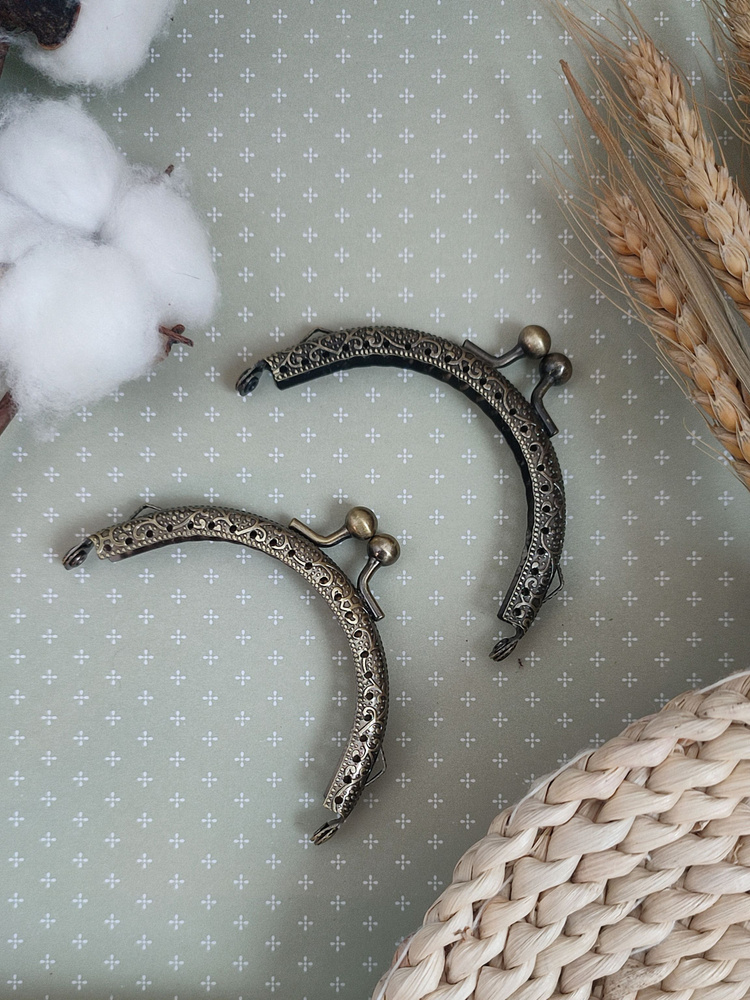 Фермуар пришивной полукруг бронза 8,5см, 2шт - купить с доставкой по ...