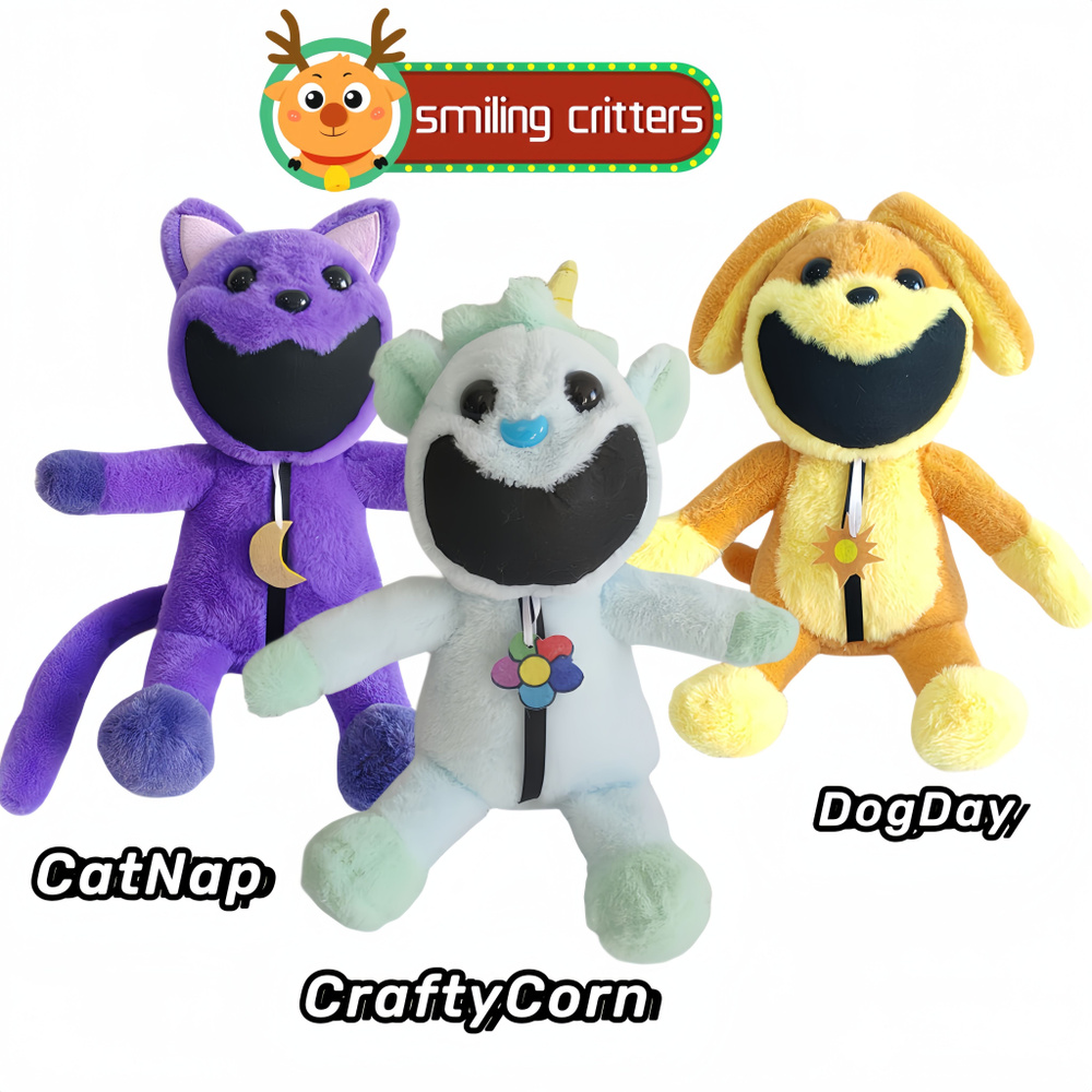 3шт Мягкие игрушки Poppy playtime smiling critters,30cm - купить с  доставкой по выгодным ценам в интернет-магазине OZON (1353516859)