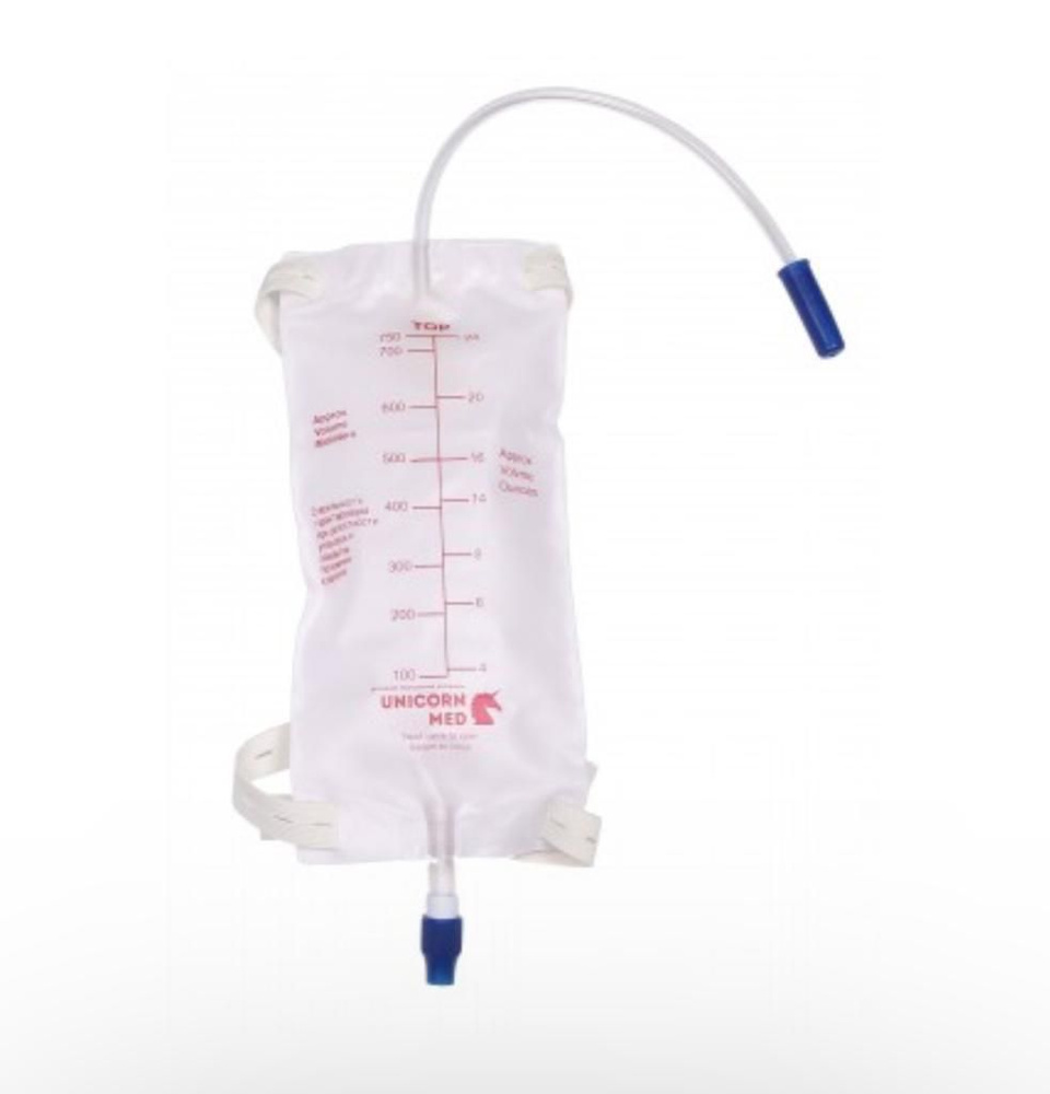 Мочеприемник UNICORN MED одноразовый стерильный объемом 750 мл, с ...