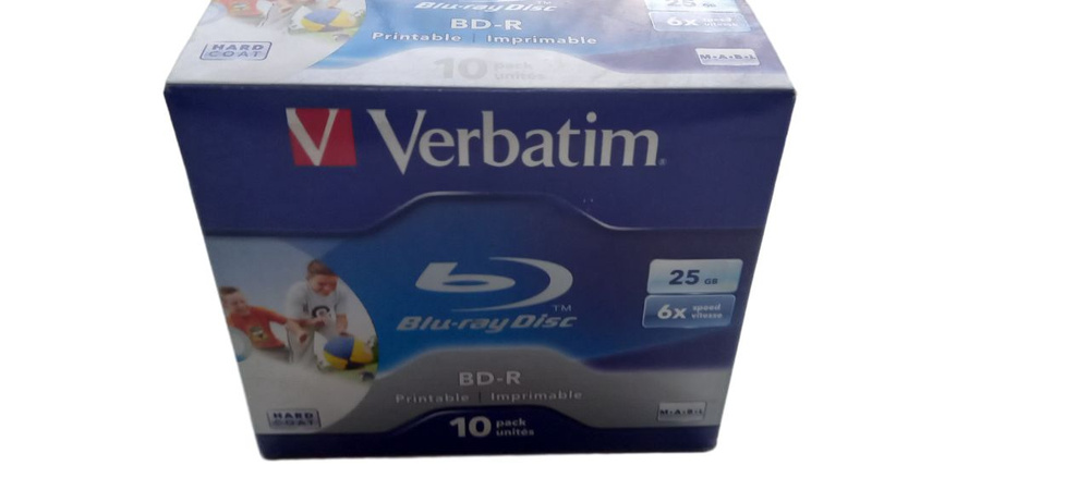 Диски BD-R 25 GB Verbatim, printable (под печать), 10 дисков - купить с ...