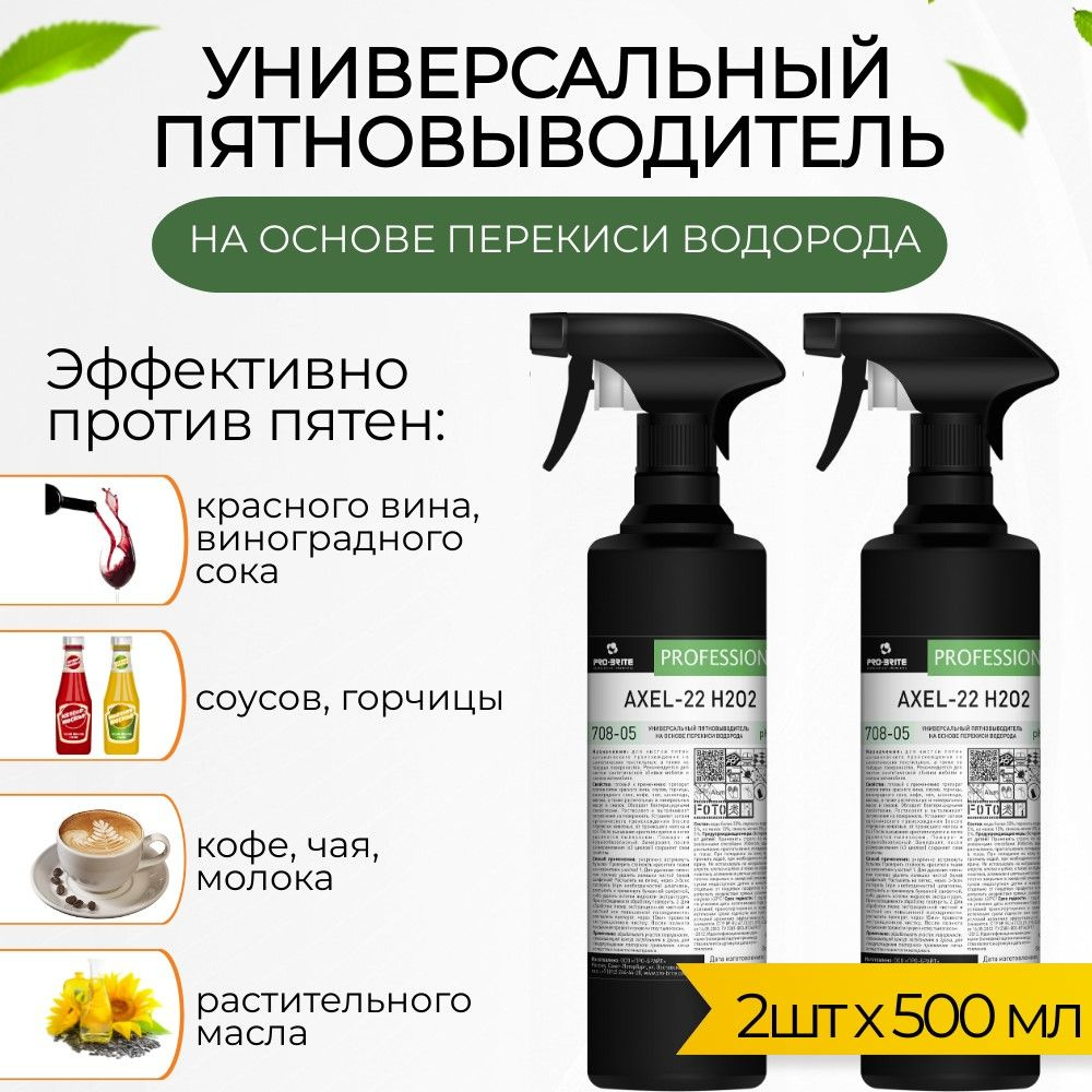 Спрей пятновыводитель для мебели и чистки ковров Axel-22 Pro-brite Professional для дивана от пятен 500 #1