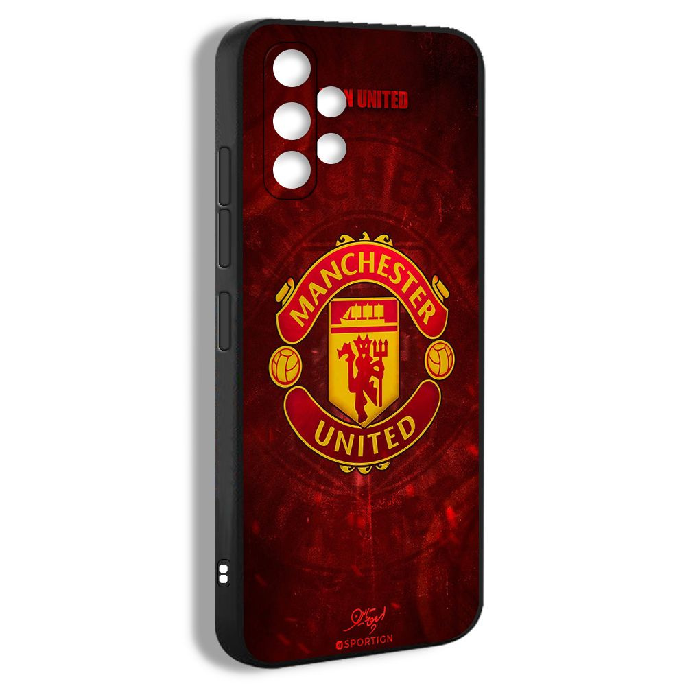 чехол на Samsung Galaxy A32 4G Manchester United ФК Манчестер Юнайтед Красные дьяволы эмблема BGA03  #1