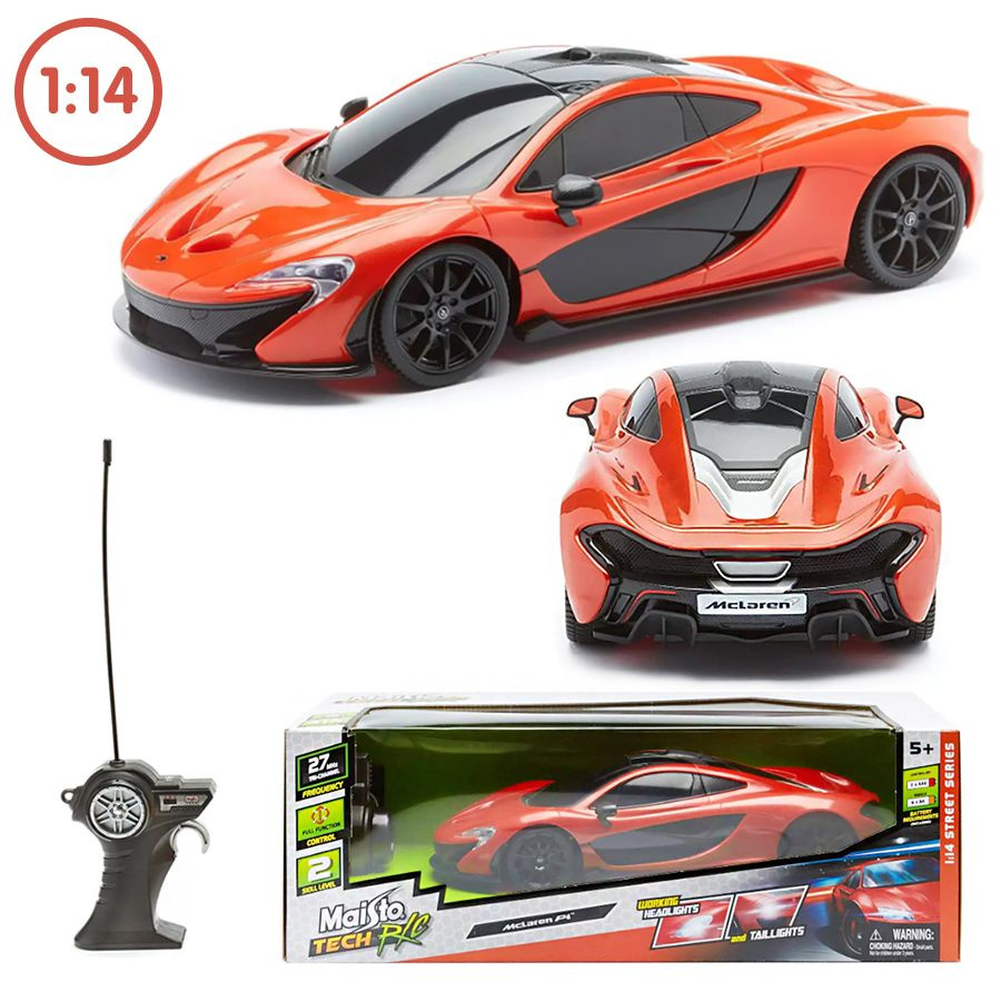 Машина радиоуправляемая Maisto 1:14 RC - McLaren P1 30 см М81243, горят фары  / Оранжевый - купить с доставкой по выгодным ценам в интернет-магазине OZON  (1391335570)