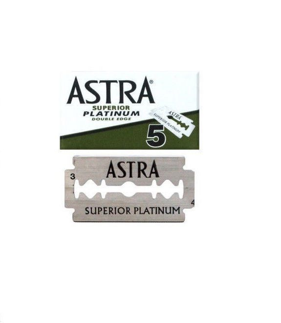 ASTRA SUPERIOR PLATINUM / Лезвия классические для Т-образных станков, двусторонние, 5 шт  #1