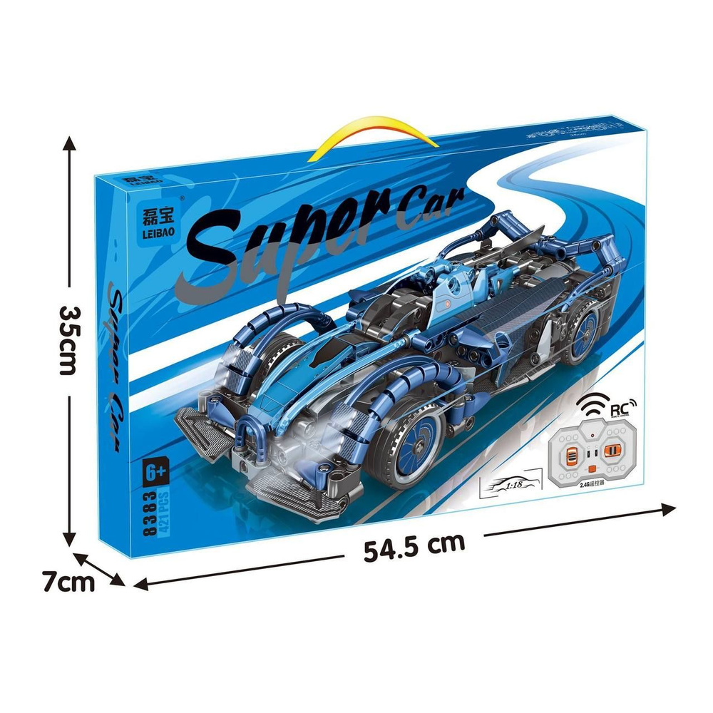 Конструктор Super Car на радиоуправлении 421 деталь - купить с доставкой по  выгодным ценам в интернет-магазине OZON (1398486652)