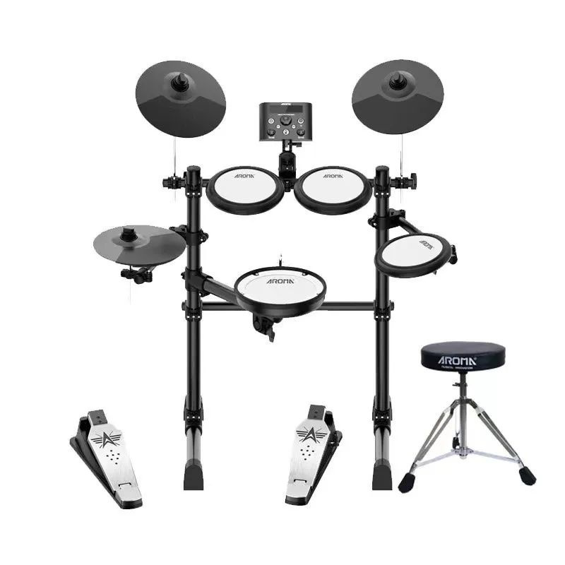 Электронная ударная установка AROMA TDX-16,Портативный джазовый барабан ...