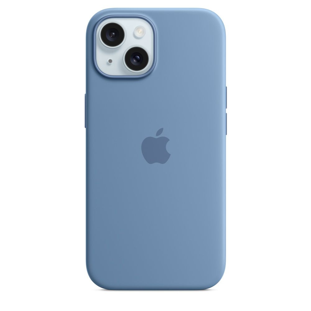 Чехол силиконовый Apple iPhone 15 Silicone Case MagSafe Winter Blue (Морозный голубой) MT0Y3ZM/A  #1