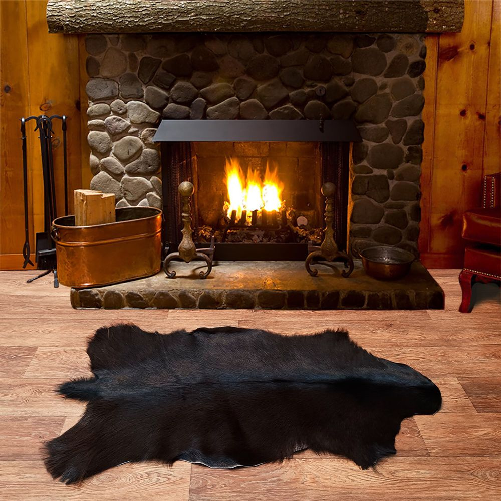 Шкура козья черная 116х65 см - купить с доставкой по выгодным ценам в ...