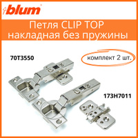 Clip top blumotion накладная петля мебельная 155гр