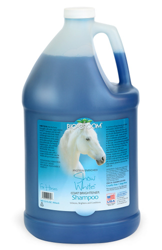 Bio-Groom Show White шампунь для лошадей светлой масти, 3.8 л. Концентрат 1:8 (34 л готового шампуня) #1