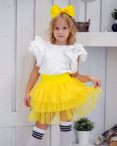 Желтые юбки для девочек купить в интернет магазине OZON