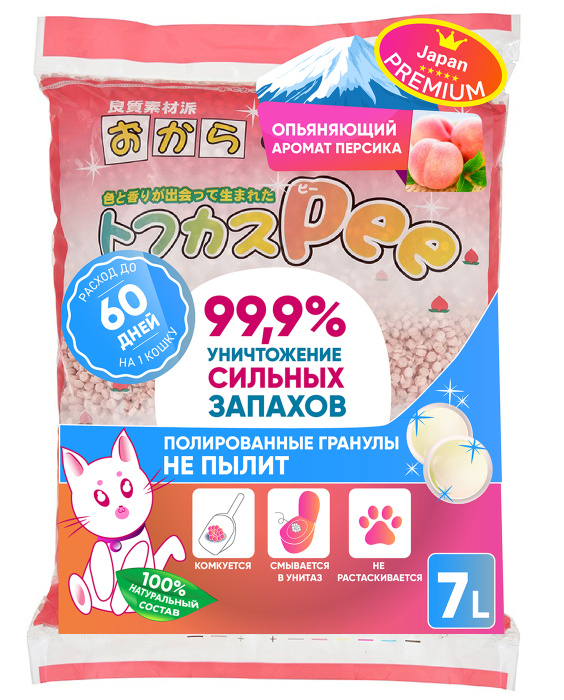 Наполнитель для кошачьего туалета Japan Premium Pet тофу с ароматом ...