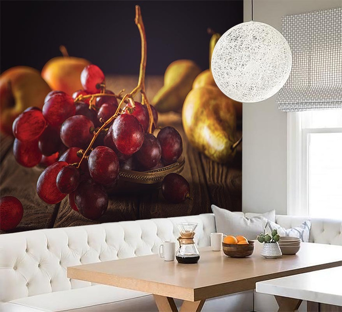 Фотообои на стену флизелиновые Фрукты - Обои для кухни виниловые на ...