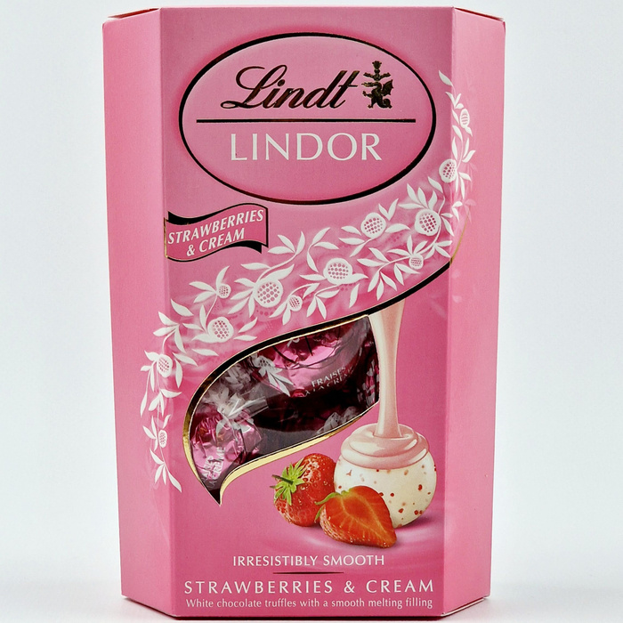 Конфеты Lindt Lindor со вкусом клубники и сливок, 200 г (Италия ...
