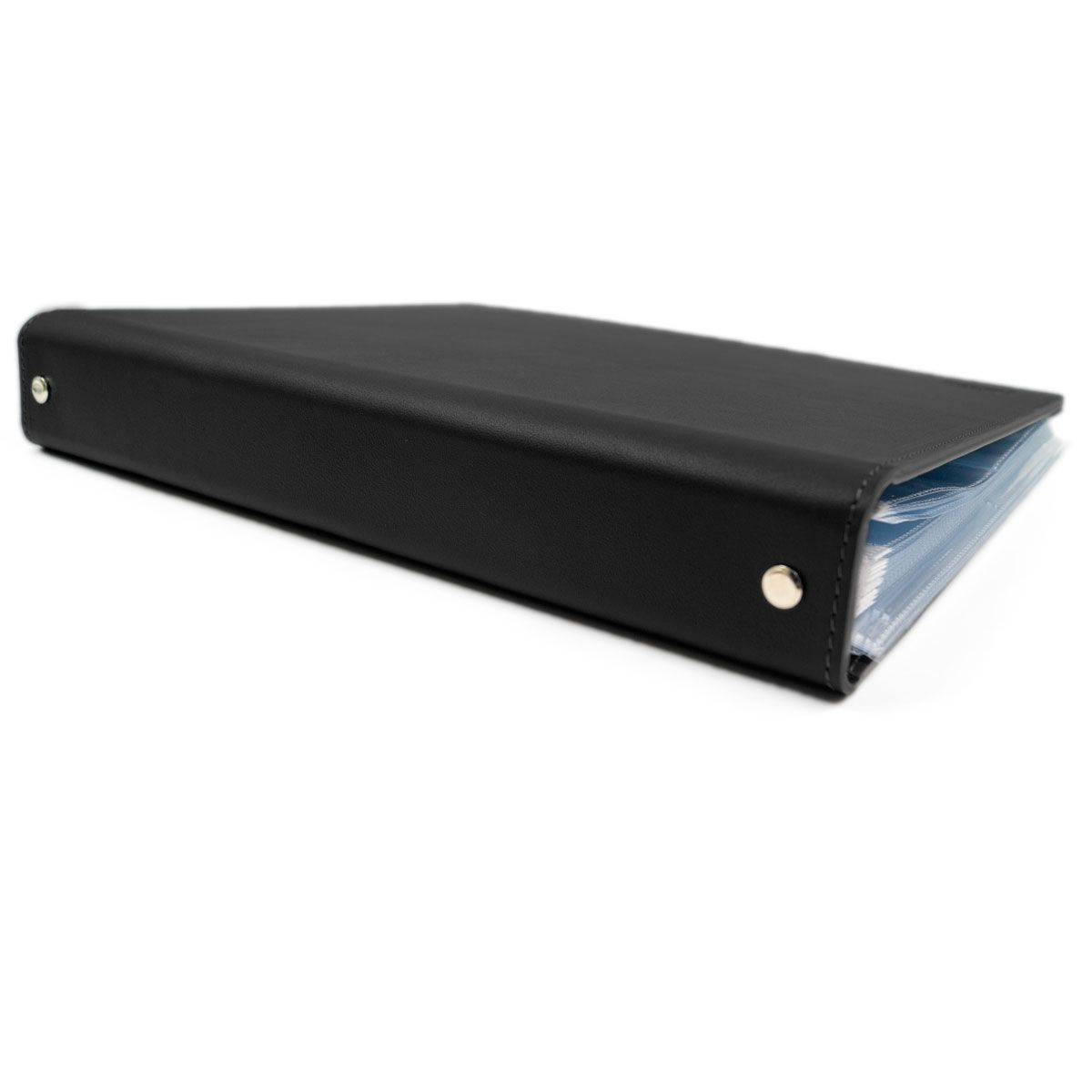 Кожаная папка А4 на кольцах / настольная визитница, папка сшиватель ...