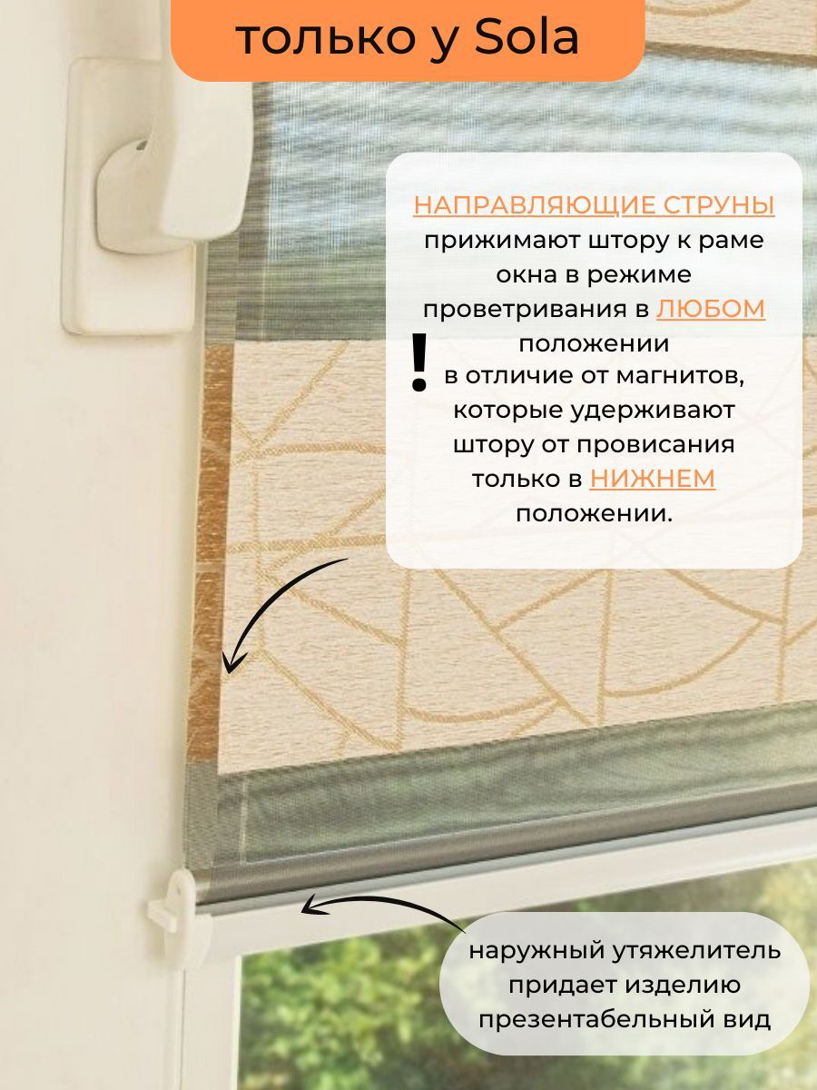 Рулонная штора день ночь
