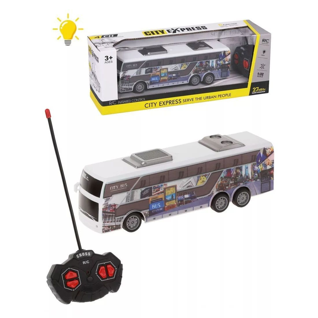 Игрушка Автобус радиоуправляемый, световые эффекты, HT142, 646691 ...