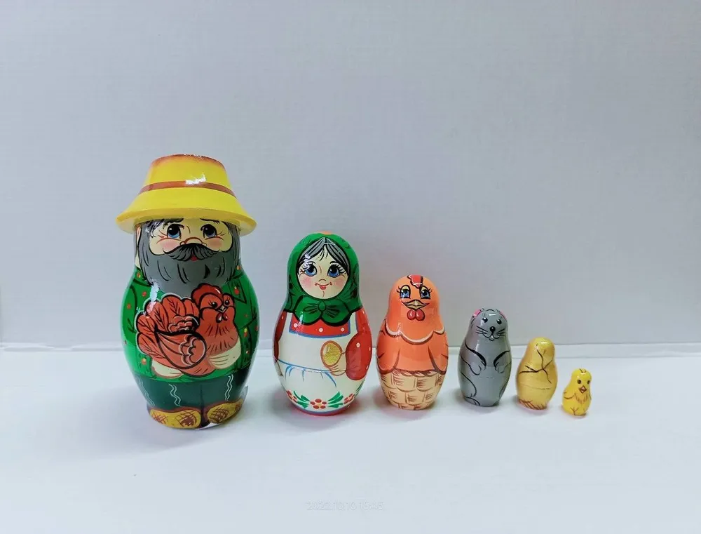 Матрешка 6 пр. "Курочка Ряба", вариант